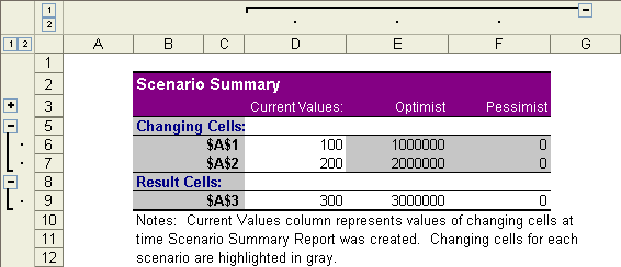 Merge Scenarios Excel 2007