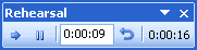 PowerPoint 2003 - rehearsal toolbar