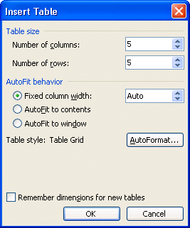 Table window