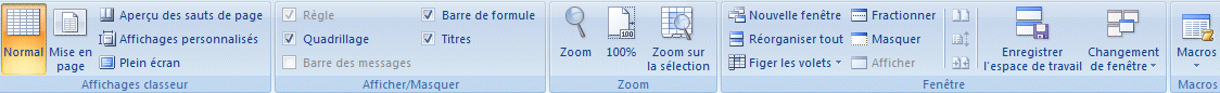 Excel 2007: Affichge-Introduction