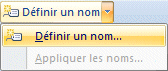 Excel 2007 : Définir name