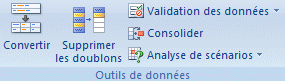 Excel 2007:Donnée- Outils de data