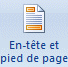 Excel 2007:Insertion- En-tête et pied de pages