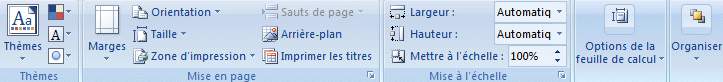 Excel 2007 : Mise en page