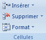 Excel 2007 : Acceuil - Onglet cellules 