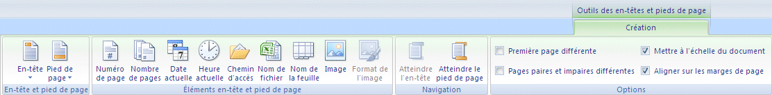 Excel 2007 - Header/Footer contextual tab