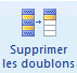 Excel 2007 : Donnees - suprimer the doublons