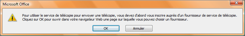 Office 2007 : Envoyer par télécopie Internet