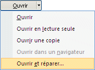 Ouvrir et réparer