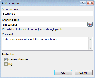 Excel 2007 : Ajouter un scénario