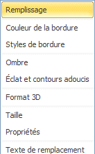 Excel 2007-2010 Graphique Menu Mise en forme