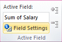 Excel 2010 - PivotTable - Field settings