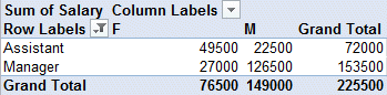 Excel 2010 - PivotTable - Filter field result