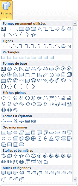 Office 2007-2010 Formes