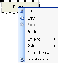 Excel: modify a button
