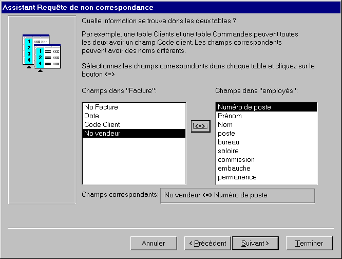 Choose field in common of both tables